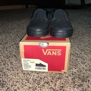 Black Vans size 2C